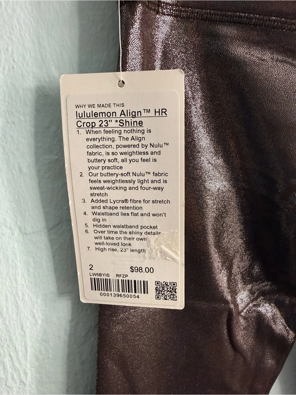 Lululemon Align High-Rise Pant 23”/Color Radiant Foil Print French Press